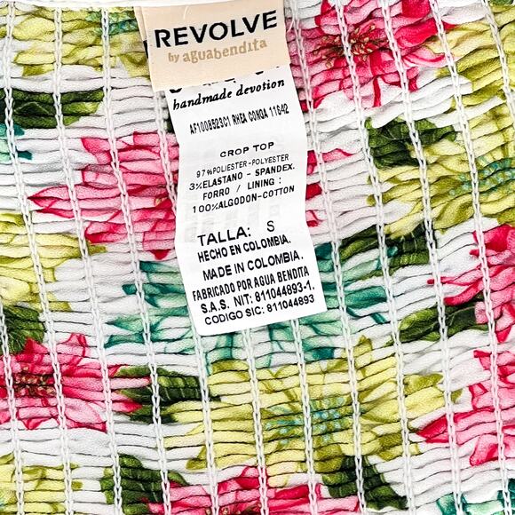 AUGA BENDITA X REVOLVE Rhea Crop Top Cooper Skirt Set Women’s Size S/M Conga - Picture 3 of 5